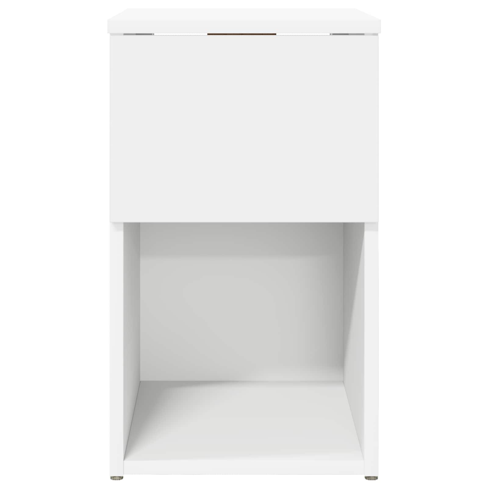 vidaXL Bettschrank Weiß 29 x 31,5 x 49 cm Holzwerkstoff