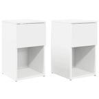 vidaXL Bettschrank 2 pcs Weiß 29 x 31,5 x 49 cm Holzwerkstoff