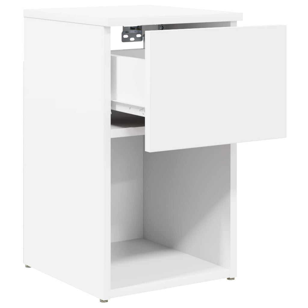 vidaXL Bettschrank 2 pcs Weiß 29 x 31,5 x 49 cm Holzwerkstoff