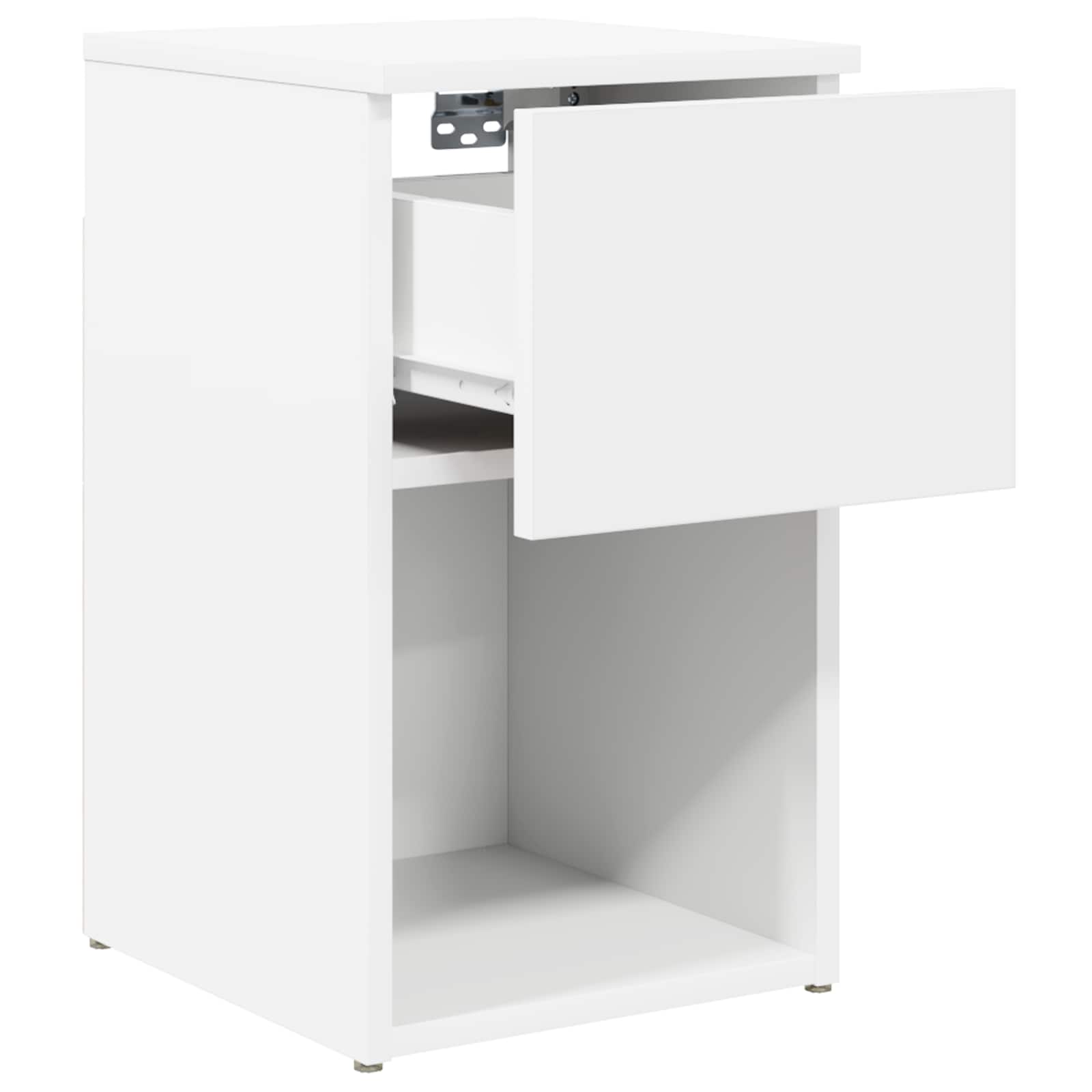 vidaXL Bettschrank 2 pcs Weiß 29 x 31,5 x 49 cm Holzwerkstoff