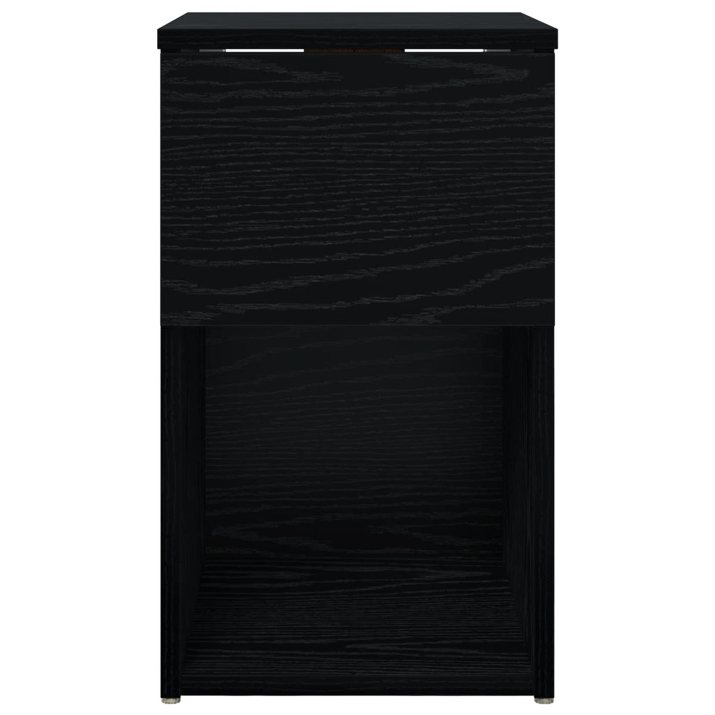 vidaXL Bettschrank Schwarze Eiche 29 x 31,5 x 49 cm Holzwerkstoff