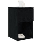vidaXL Bettschrank Schwarze Eiche 29 x 31,5 x 49 cm Holzwerkstoff