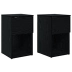 vidaXL Bettschrank 2 pcs Schwarze Eiche 29 x 31,5 x 49 cm