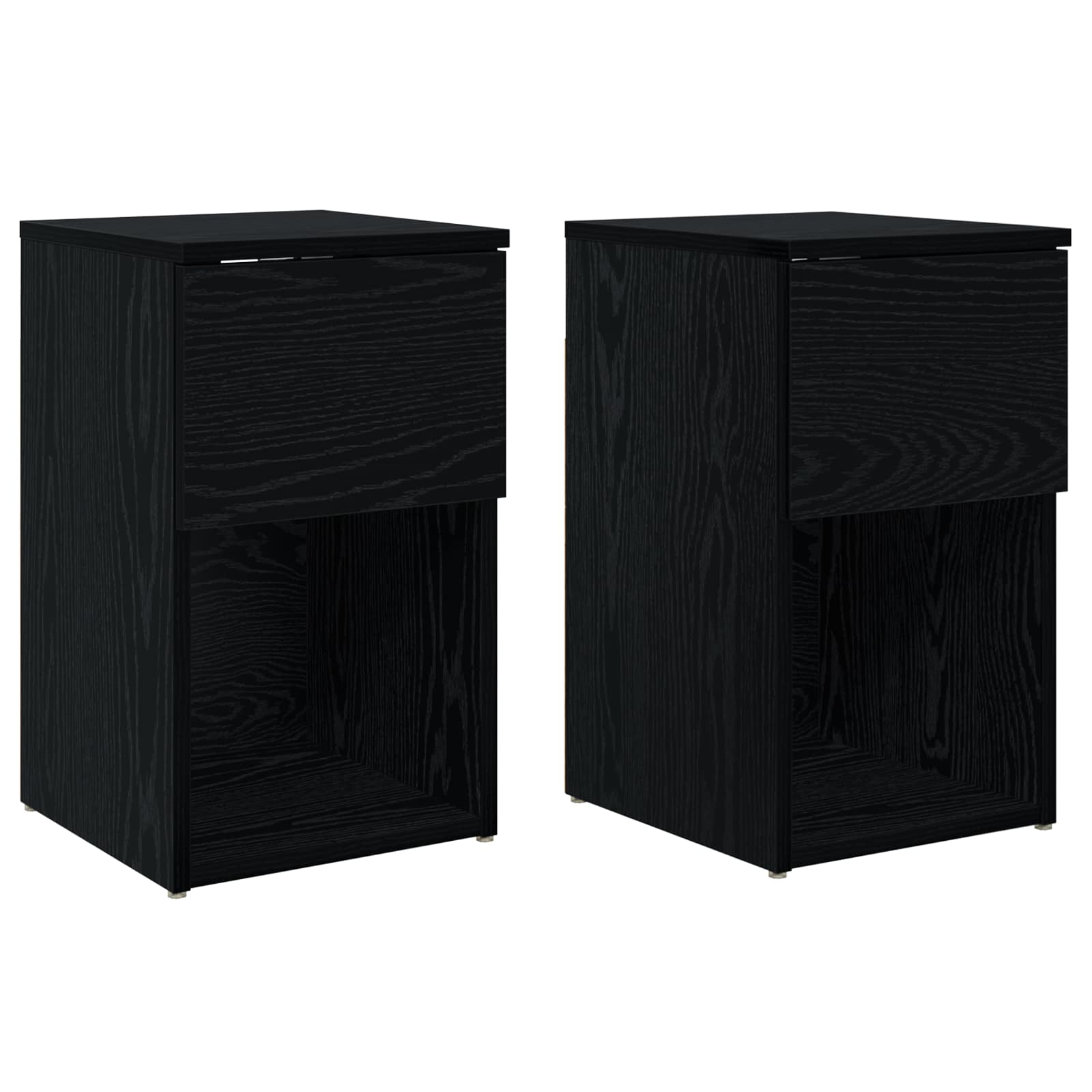 vidaXL Bettschrank 2 pcs Schwarze Eiche 29 x 31,5 x 49 cm