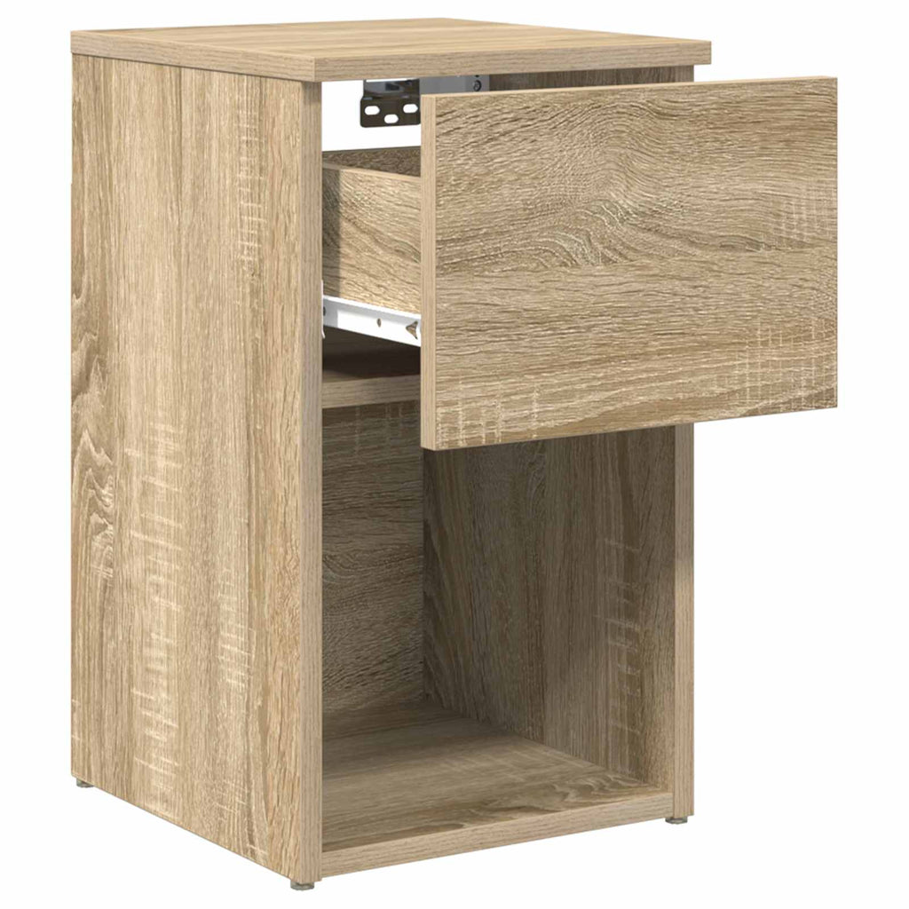 vidaXL Bettschrank Sonoma-Eiche 29 x 31,5 x 49 cm Holzwerkstoff