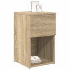 vidaXL Bettschrank Sonoma-Eiche 29 x 31,5 x 49 cm Holzwerkstoff