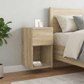 vidaXL Bettschrank 2 pcs Sonoma-Eiche 29 x 31,5 x 49 cm Holzwerkstoff