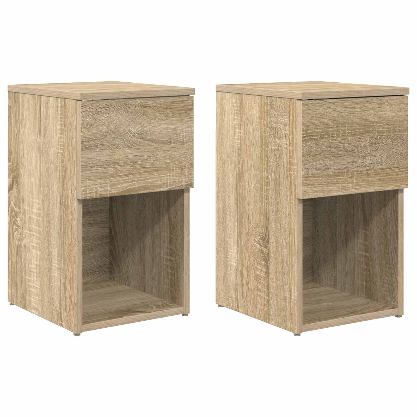 vidaXL Bettschrank 2 pcs Sonoma-Eiche 29 x 31,5 x 49 cm Holzwerkstoff
