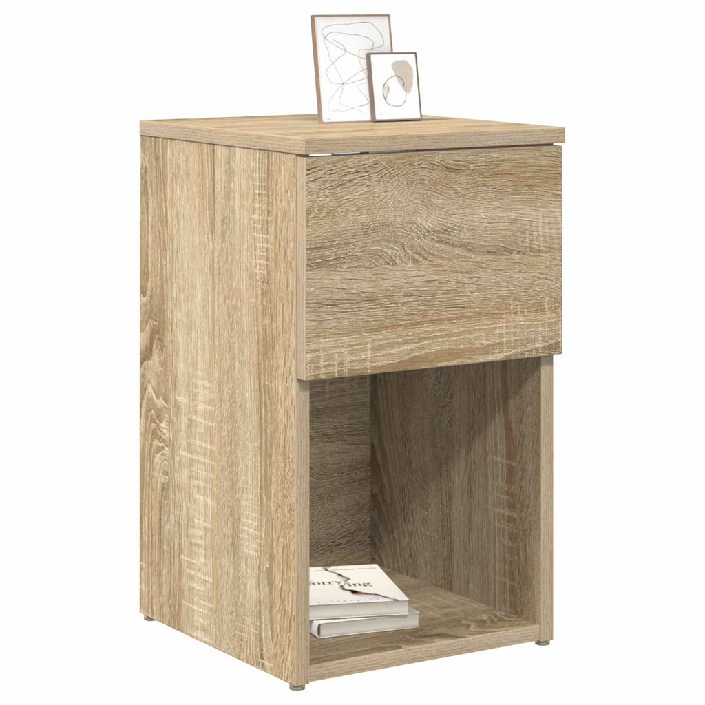 vidaXL Bettschrank 2 pcs Sonoma-Eiche 29 x 31,5 x 49 cm Holzwerkstoff