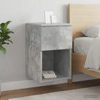 vidaXL Bettschrank 2 pcs Betongrau 29 x 31,5 x 49 cm Holzwerkstoff