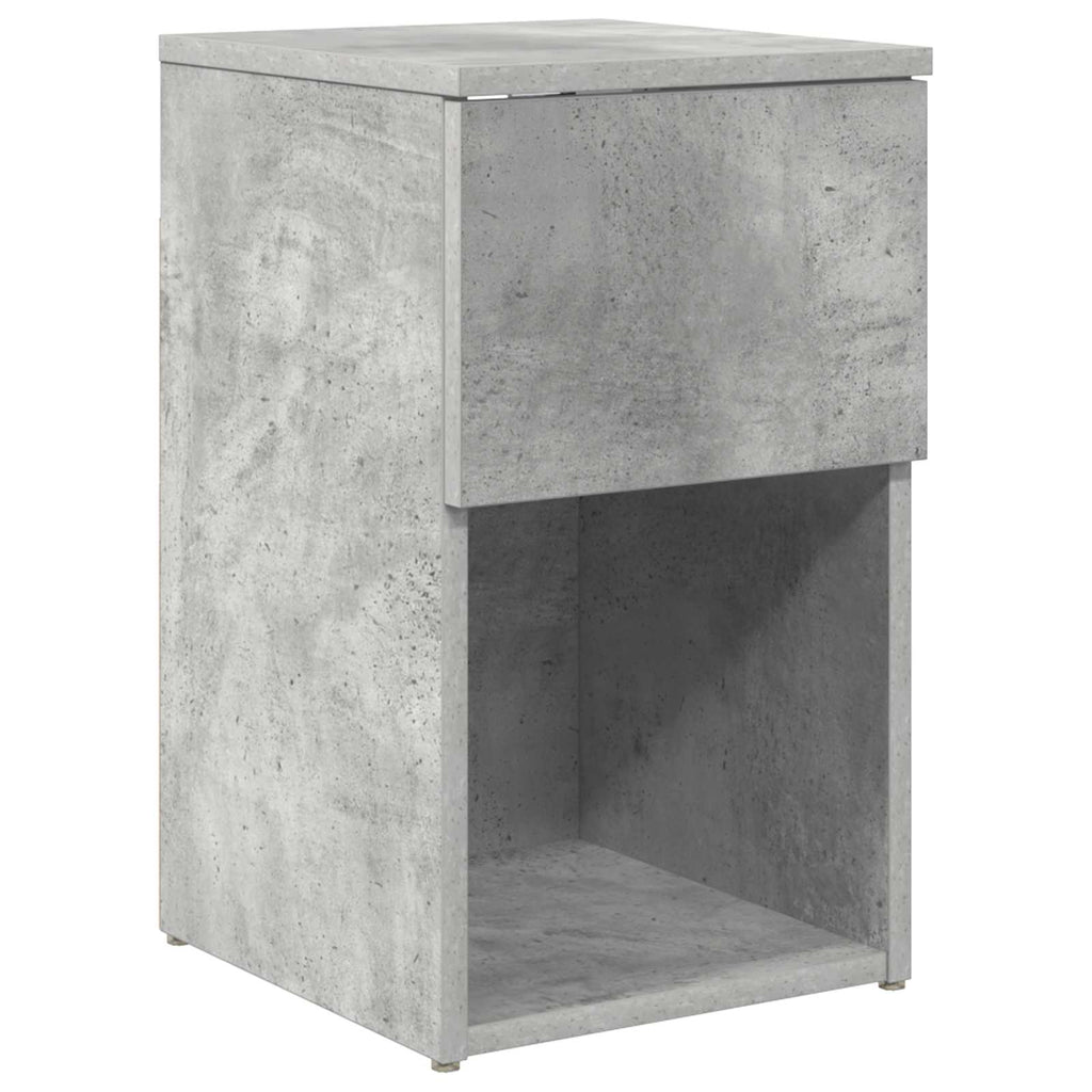 vidaXL Bettschrank 2 pcs Betongrau 29 x 31,5 x 49 cm Holzwerkstoff
