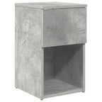 vidaXL Bettschrank 2 pcs Betongrau 29 x 31,5 x 49 cm Holzwerkstoff