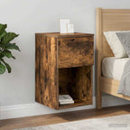 vidaXL Bettschrank Geräucherte Eiche 29 x 31,5 x 49 cm Holzwerkstoff