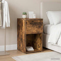 vidaXL Bettschrank Geräucherte Eiche 29 x 31,5 x 49 cm Holzwerkstoff