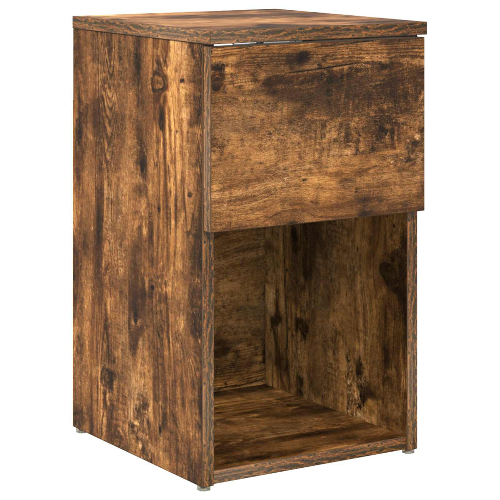vidaXL Bettschrank Geräucherte Eiche 29 x 31,5 x 49 cm Holzwerkstoff