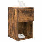 vidaXL Bettschrank Geräucherte Eiche 29 x 31,5 x 49 cm Holzwerkstoff
