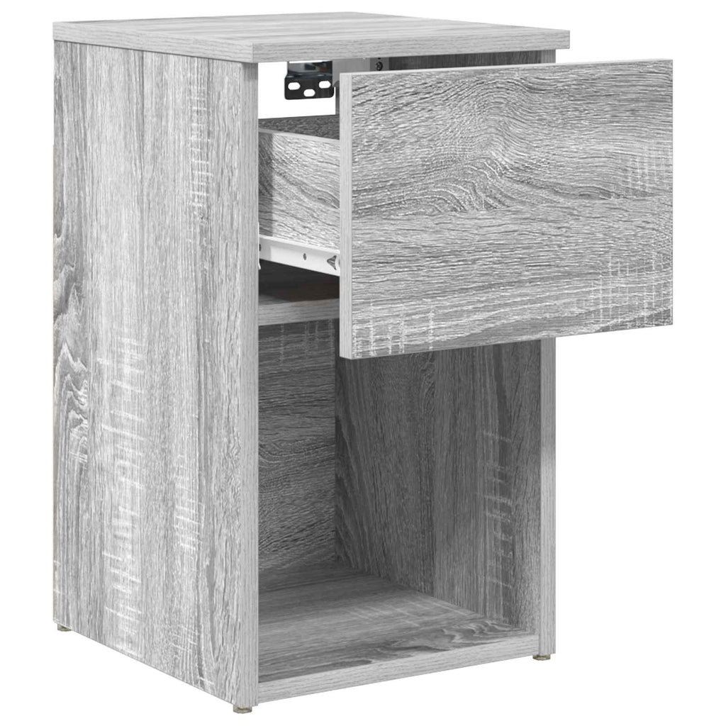 vidaXL Bettschrank Graues Sonoma 29 x 31,5 x 49 cm Holzwerkstoff