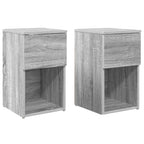 vidaXL Bettschrank 2 pcs Graues Sonoma 29 x 31,5 x 49 cm Holzwerkstoff