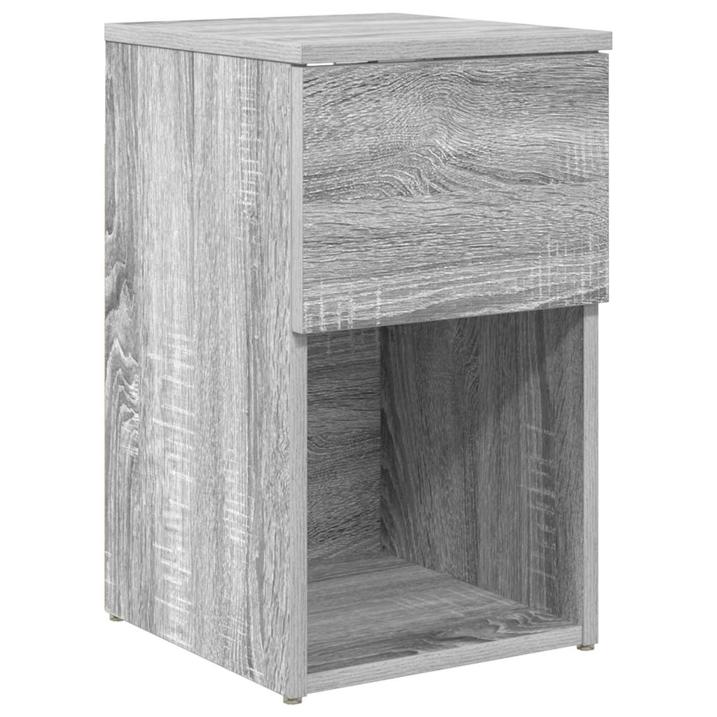 vidaXL Bettschrank 2 pcs Graues Sonoma 29 x 31,5 x 49 cm Holzwerkstoff