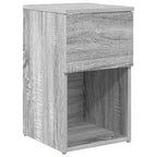 vidaXL Bettschrank 2 pcs Graues Sonoma 29 x 31,5 x 49 cm Holzwerkstoff