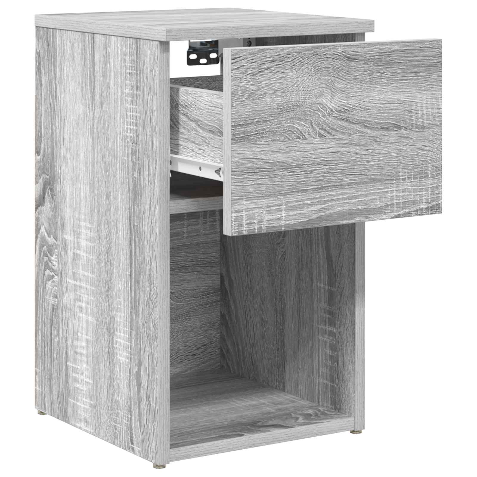 vidaXL Bettschrank 2 pcs Graues Sonoma 29 x 31,5 x 49 cm Holzwerkstoff