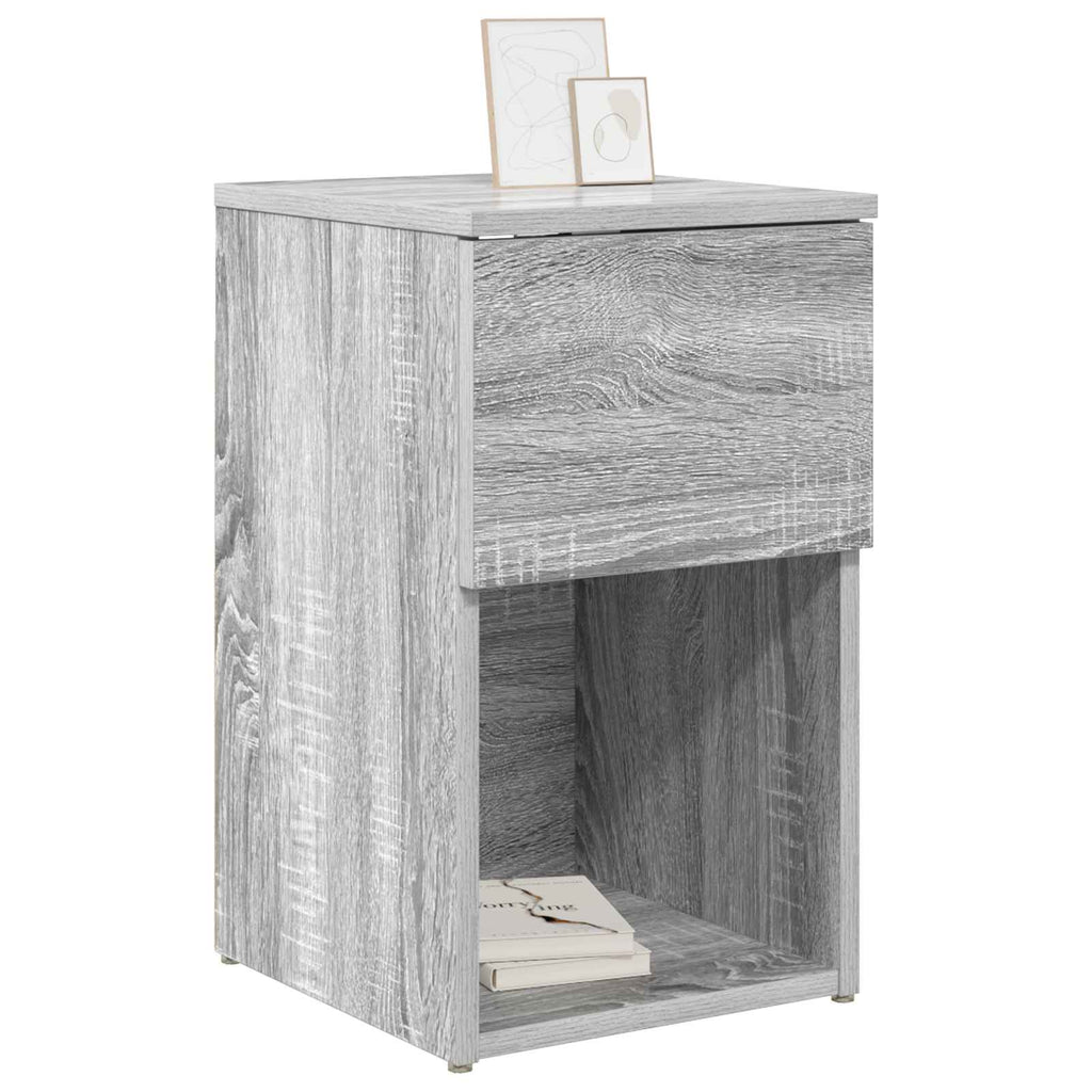 vidaXL Bettschrank 2 pcs Graues Sonoma 29 x 31,5 x 49 cm Holzwerkstoff