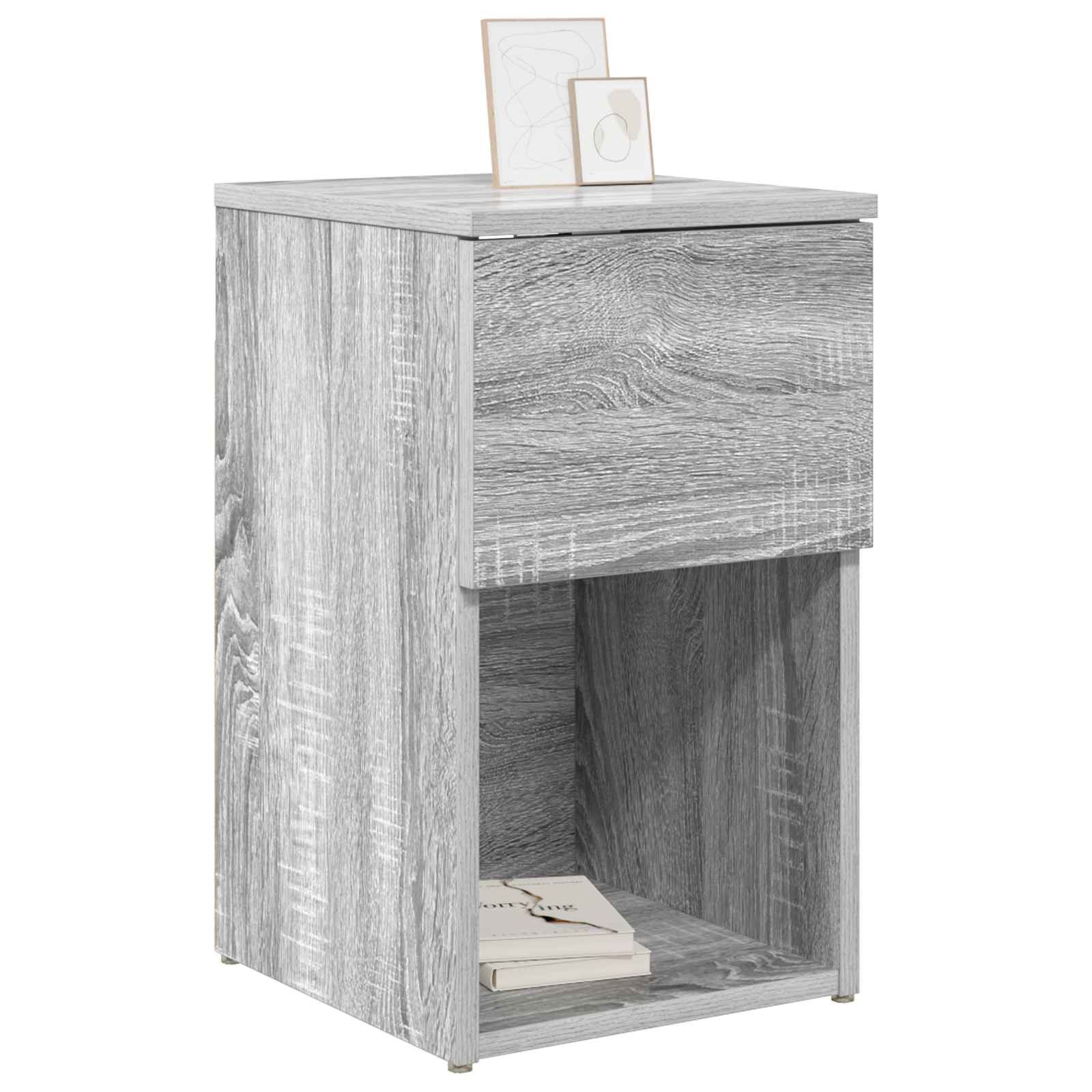 vidaXL Bettschrank 2 pcs Graues Sonoma 29 x 31,5 x 49 cm Holzwerkstoff