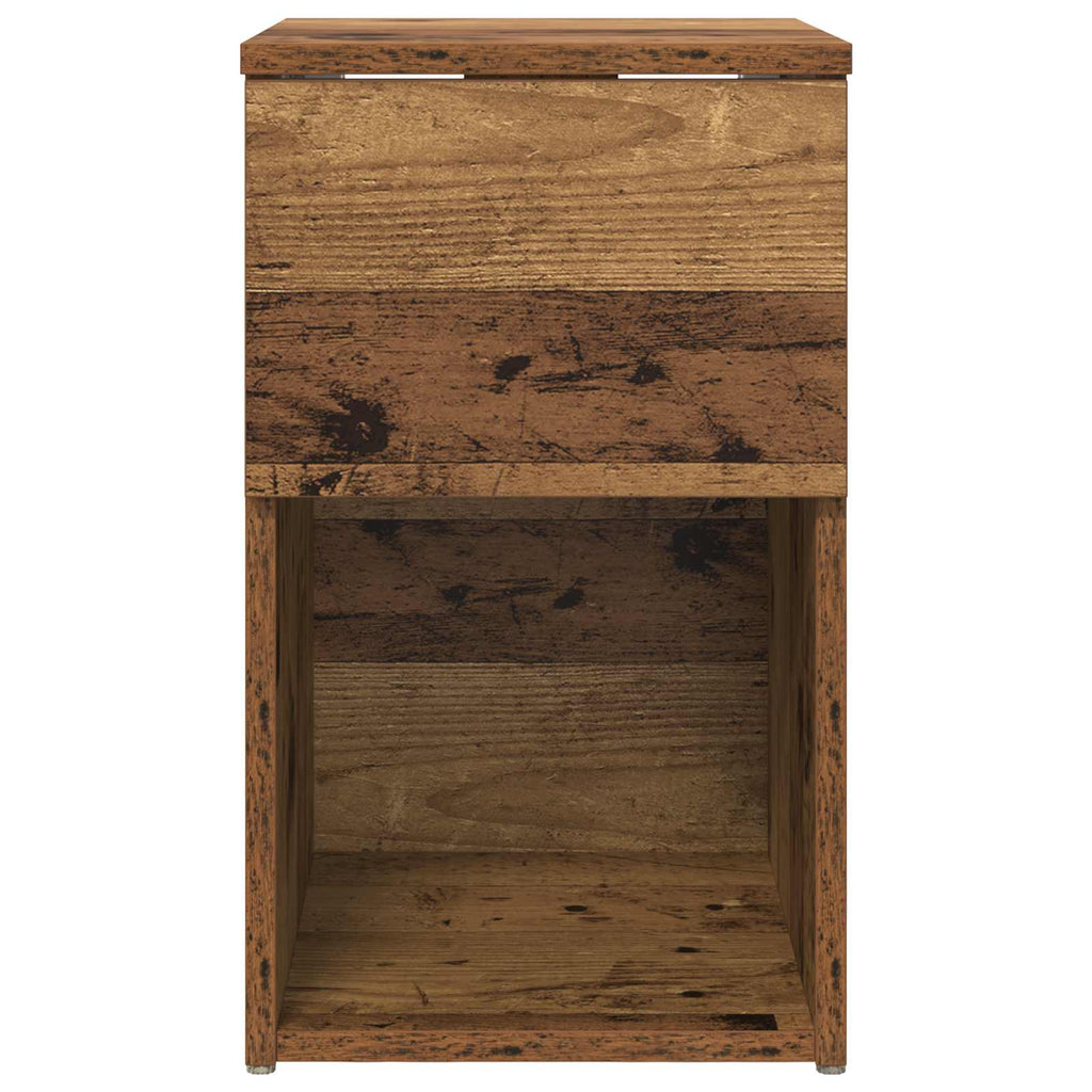 vidaXL Bettschrank Altholz 29 x 31,5 x 49 cm Holzwerkstoff