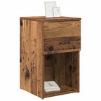 vidaXL Bettschrank Altholz 29 x 31,5 x 49 cm Holzwerkstoff