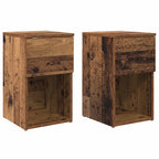 vidaXL Bettschrank 2 pcs Altholz 29 x 31,5 x 49 cm Holzwerkstoff