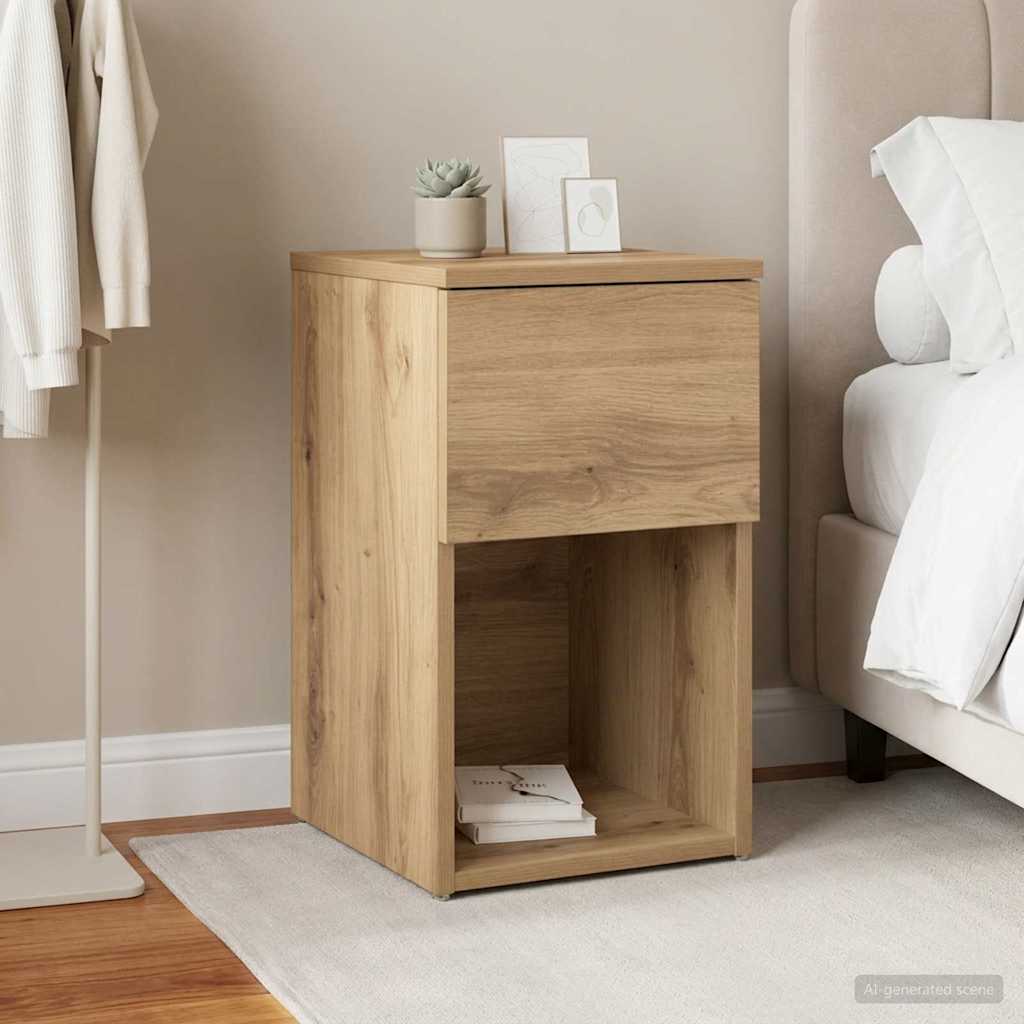 vidaXL Bettschrank Artisan-Eiche 29 x 31,5 x 49 cm Holzwerkstoff