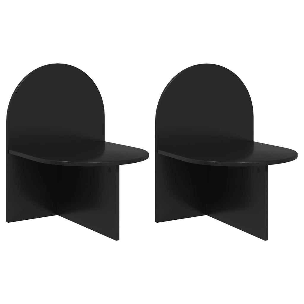 vidaXL Nachttisch 2 pcs Schwarze Eiche 48 x 49 x 65 cm Holzwerkstoff