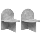 vidaXL Nachttisch 2 pcs Betongrau 48 x 49 x 65 cm Holzwerkstoff