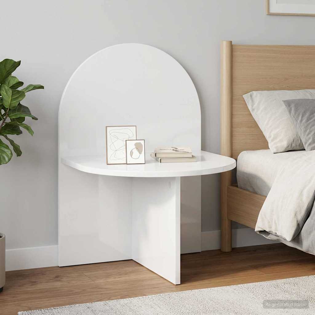 vidaXL Nachttisch 2 pcs Hochglanz Weiß 48 x 49 x 65 cm Holzwerkstoff