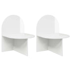 vidaXL Nachttisch 2 pcs Hochglanz Weiß 48 x 49 x 65 cm Holzwerkstoff