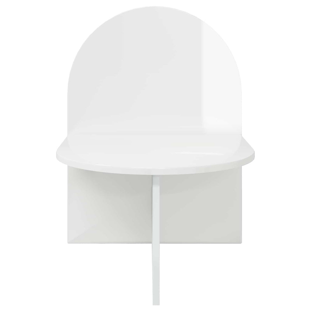 vidaXL Nachttisch 2 pcs Hochglanz Weiß 48 x 49 x 65 cm Holzwerkstoff