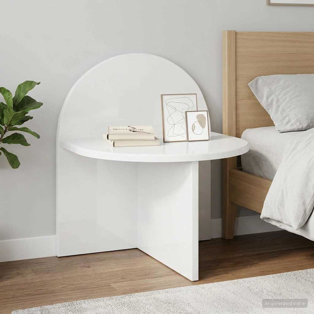 vidaXL Nachttisch 2 pcs Hochglanz Weiß 40 x 35,5 x 45,5 cm