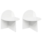 vidaXL Nachttisch 2 pcs Hochglanz Weiß 40 x 35,5 x 45,5 cm