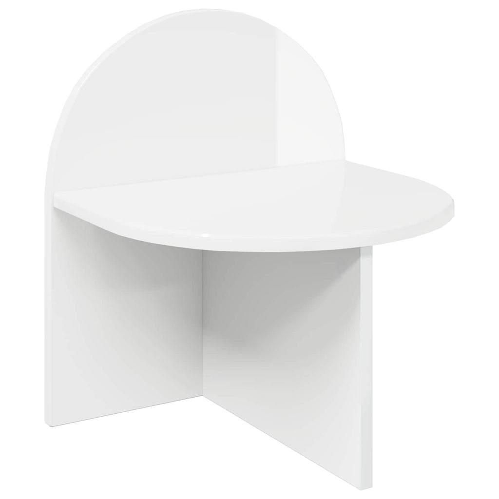 vidaXL Nachttisch 2 pcs Hochglanz Weiß 40 x 35,5 x 45,5 cm