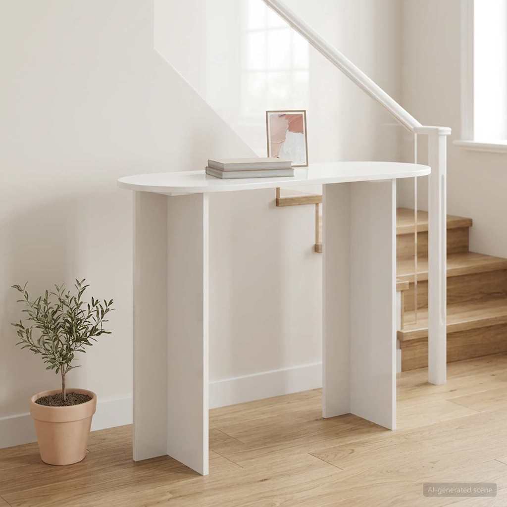 vidaXL Konsolentisch Hochglanz Weiß 100 x 39,5 x 75 cm Holzwerkstoff