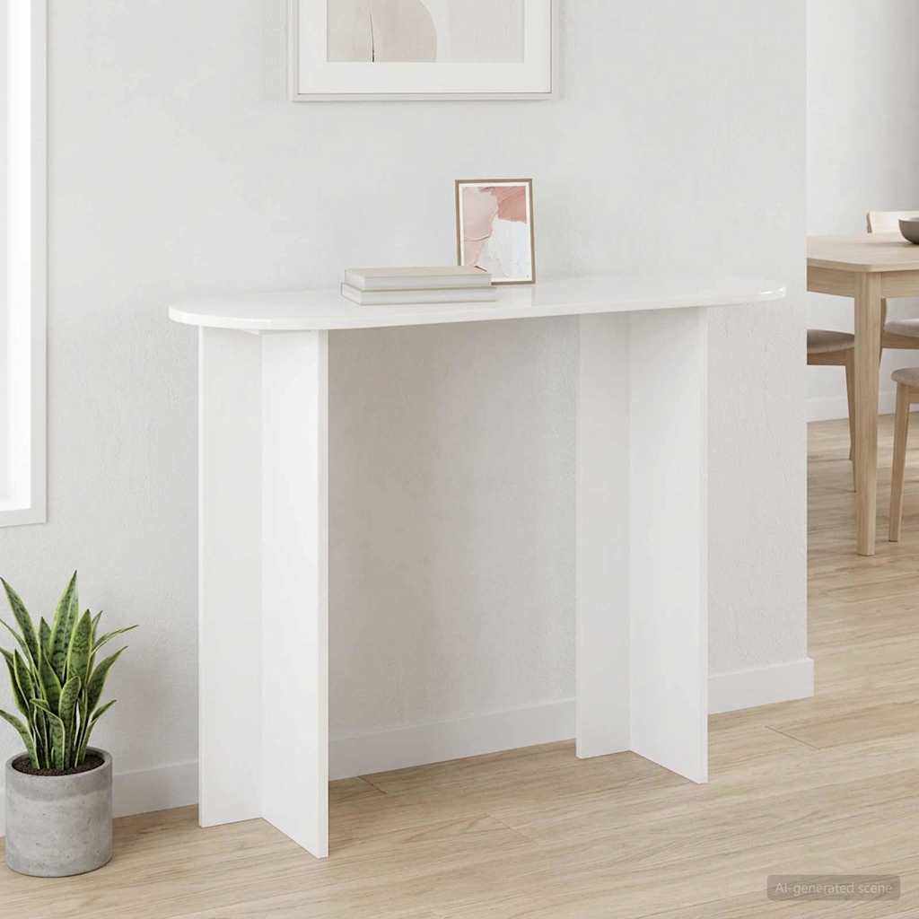 vidaXL Konsolentisch Hochglanz Weiß 100 x 39,5 x 75 cm Holzwerkstoff