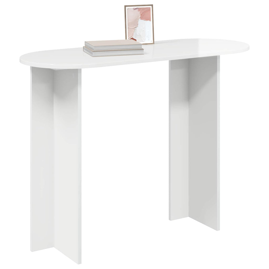 vidaXL Konsolentisch Hochglanz Weiß 100 x 39,5 x 75 cm Holzwerkstoff