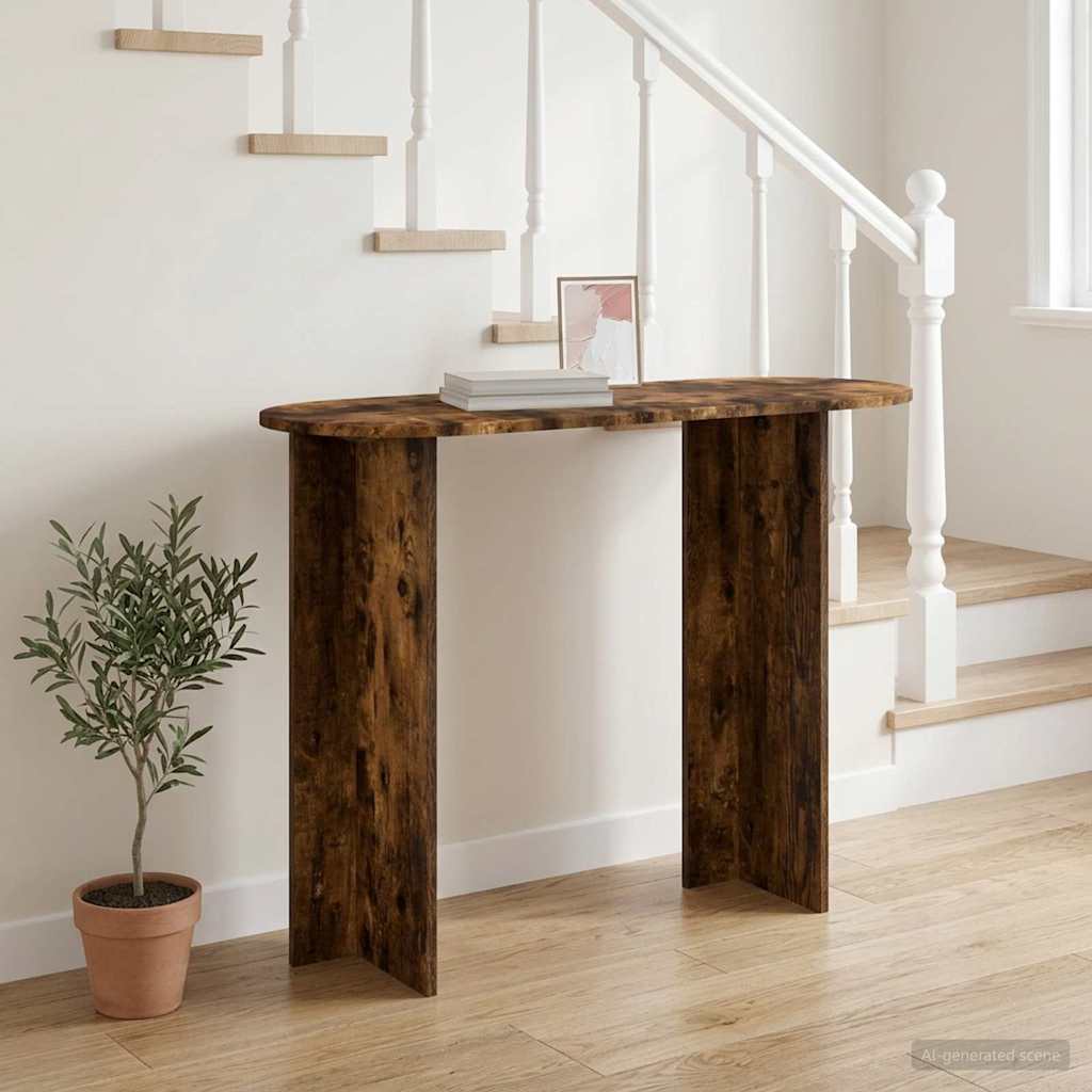 vidaXL Konsolentisch mit Speicher Geräucherte Eiche 100 x 39,5 x 75 cm