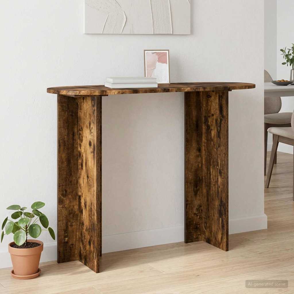 vidaXL Konsolentisch mit Speicher Geräucherte Eiche 100 x 39,5 x 75 cm