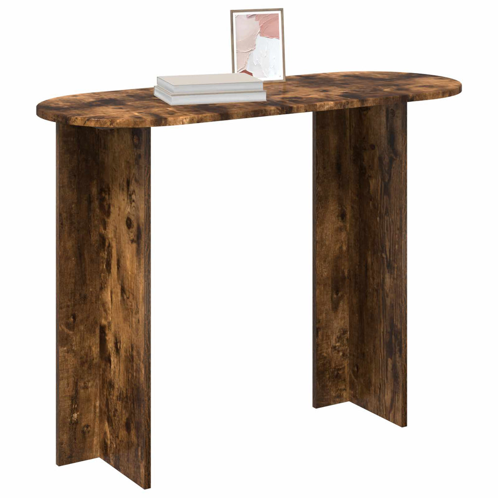 vidaXL Konsolentisch mit Speicher Geräucherte Eiche 100 x 39,5 x 75 cm