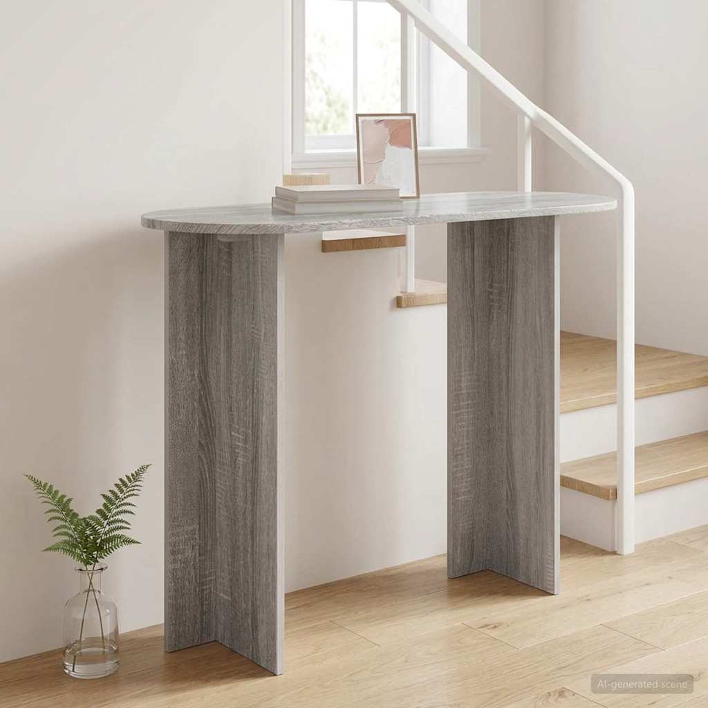 vidaXL Konsolentisch Graues Sonoma 100 x 39,5 x 75 cm Holzwerkstoff
