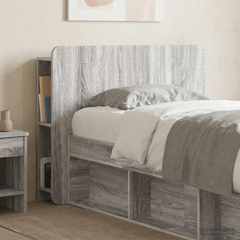 vidaXL Kopfteil Schrank mit Speicher Graues Sonoma Holzwerkstoff