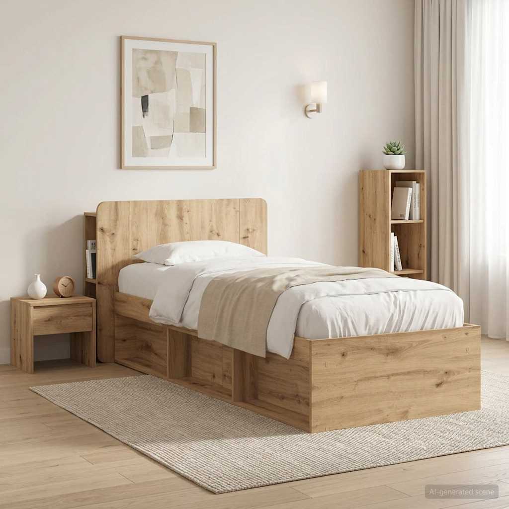 vidaXL Kopfteil Schrank Artisan-Eiche 119,5 x 18,5 x 80 cm