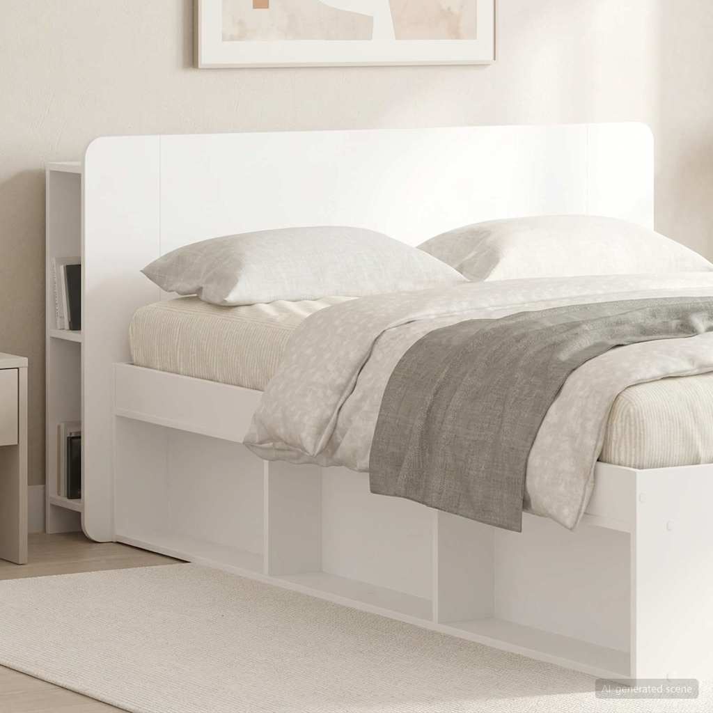 vidaXL Kopfteil Schrank Weiß 135 x 18,5 x 80 cm Holzwerkstoff