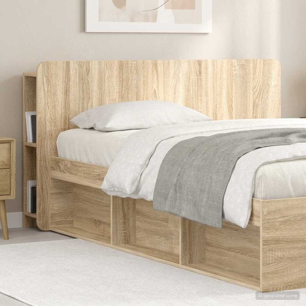 vidaXL Kopfteil Schrank mit Speicher Sonoma Holzwerkstoff